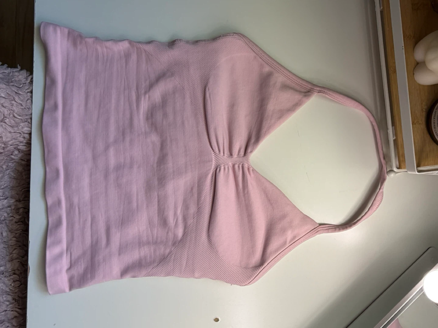 DFYNE Pink Halter Neck workout top