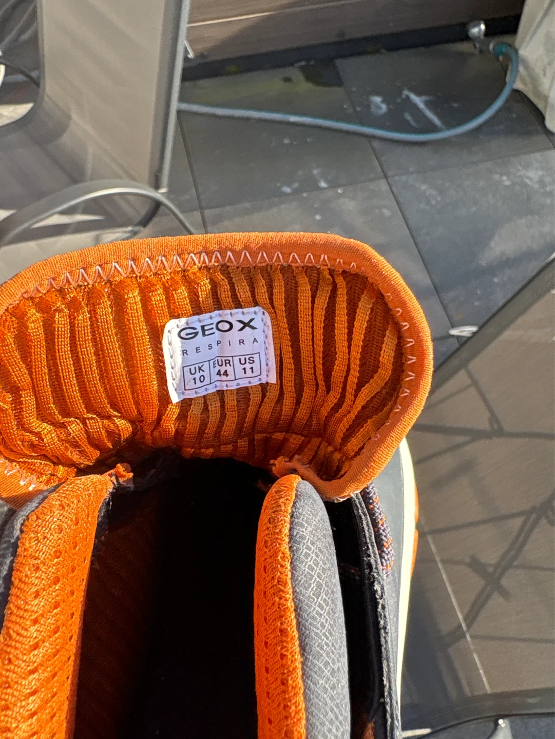 Geox Respira Navy & Orange Mid-Top Sneakers - photo 3