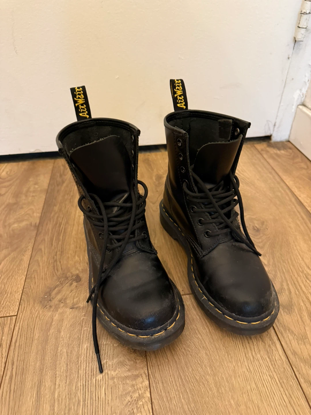 Dr. Martens Black Leather Lace-Up Boots