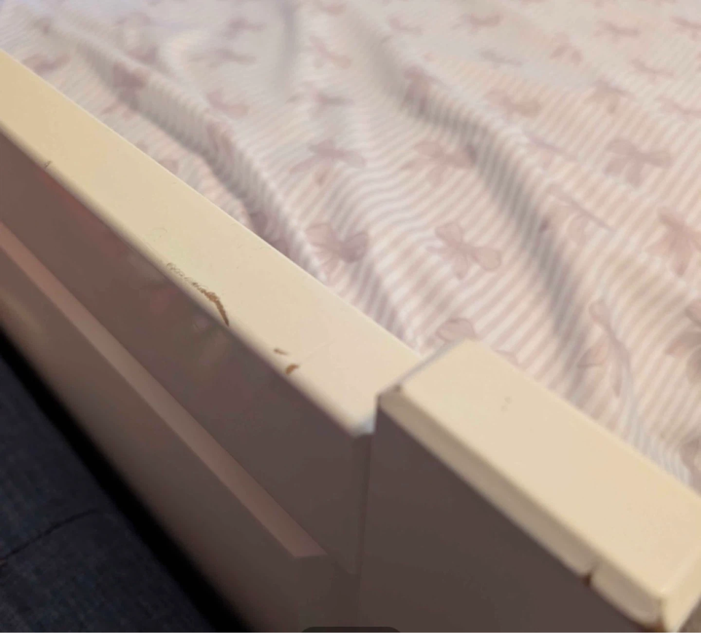 Ikea White Twin Bed Frame with Slatted Base - photo 3