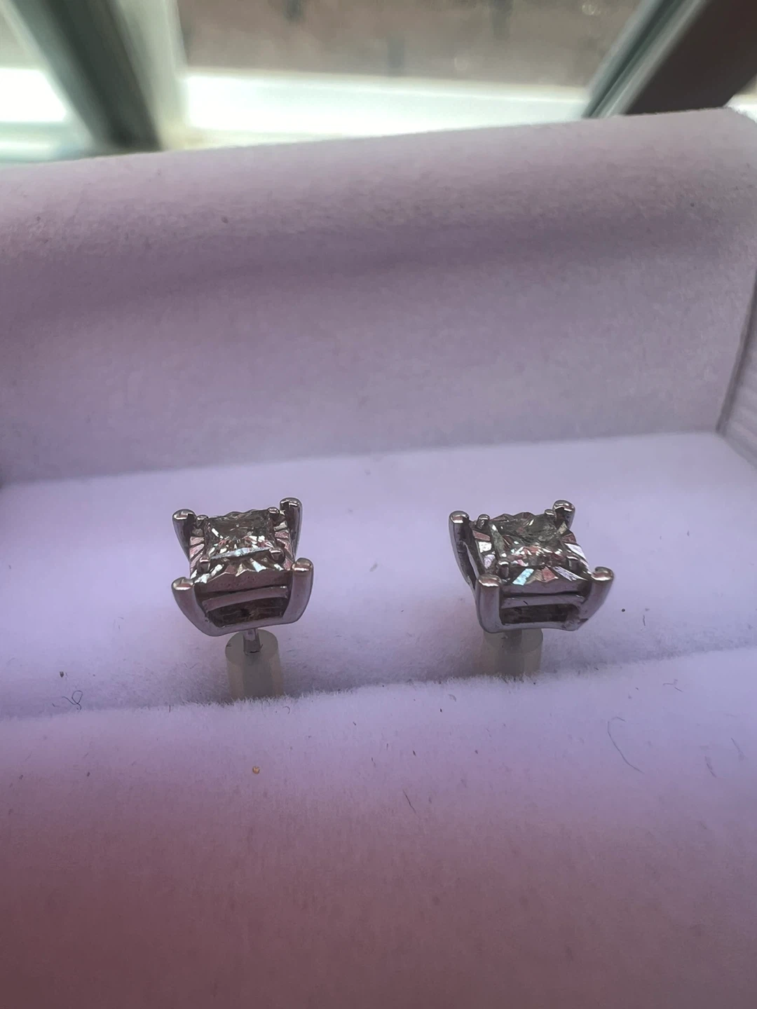 10 k Princess Cut Diamond Studs 0.30 CTW - photo 4