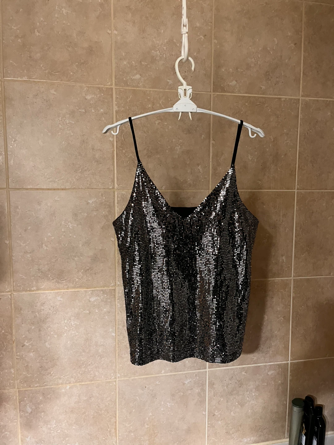 Sparkly Spaghetti Strap Tank Top