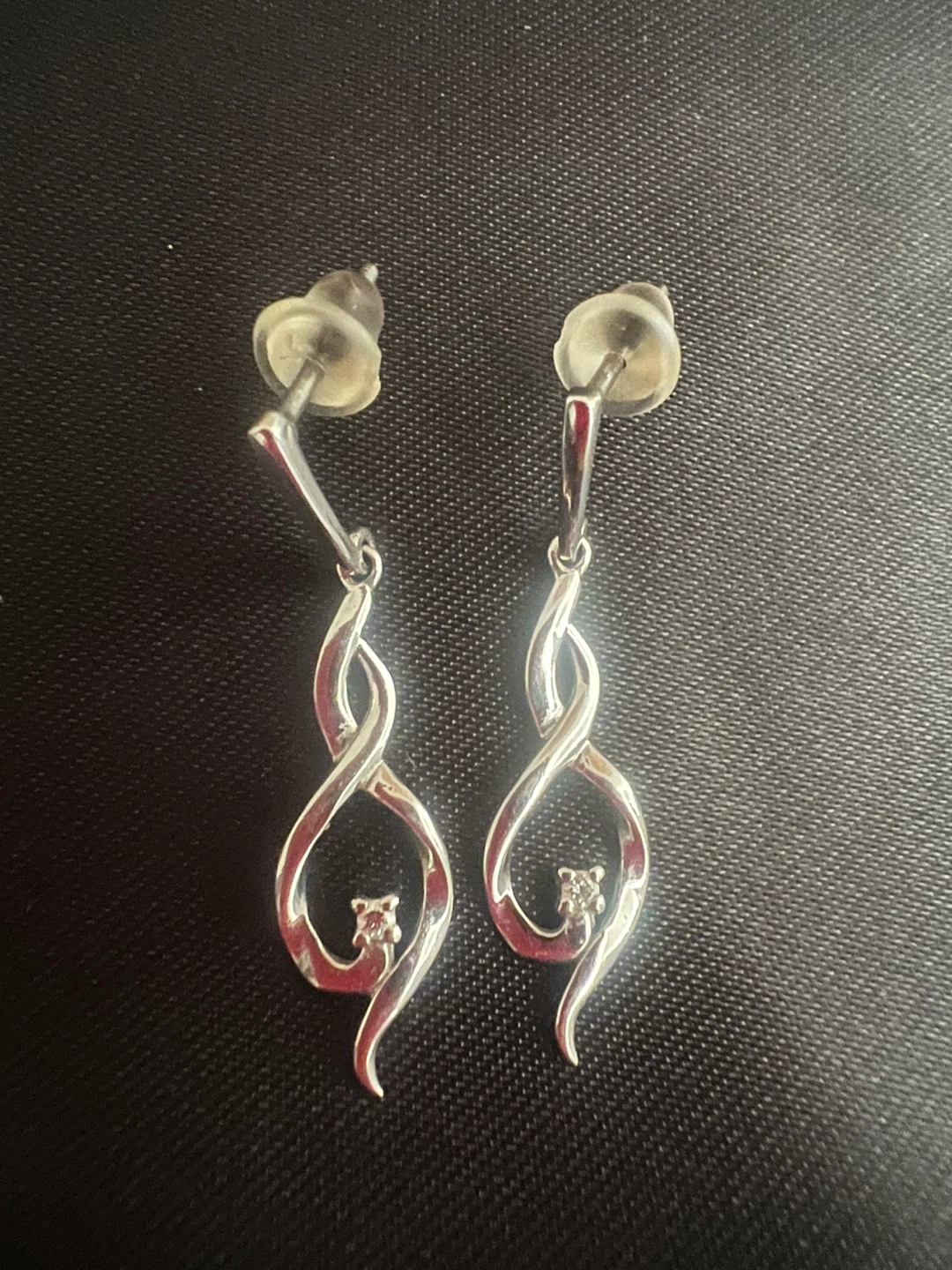14K Diamond Dangle Earrings
