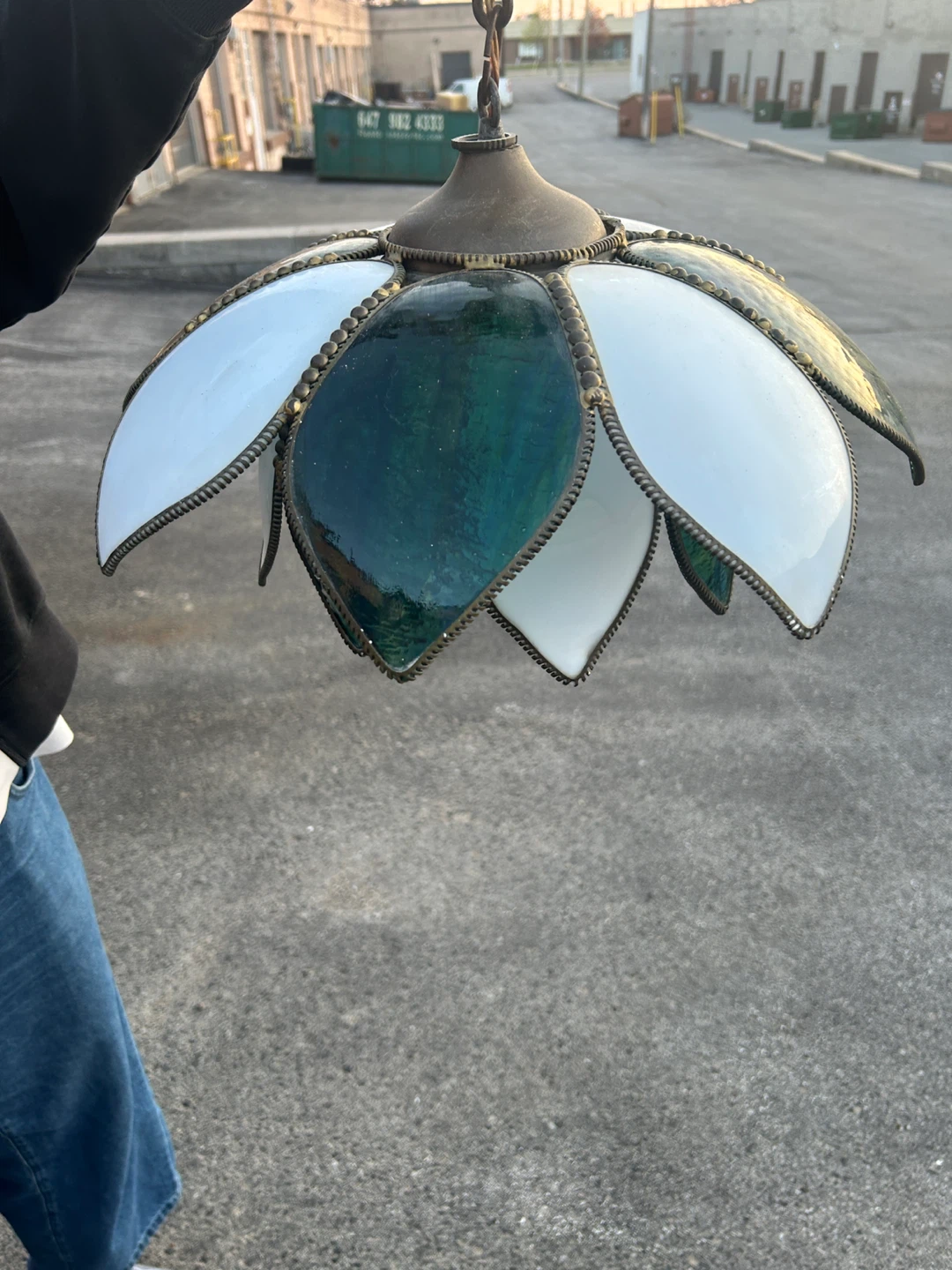 Stained Glass Hanging Lamp Fixture