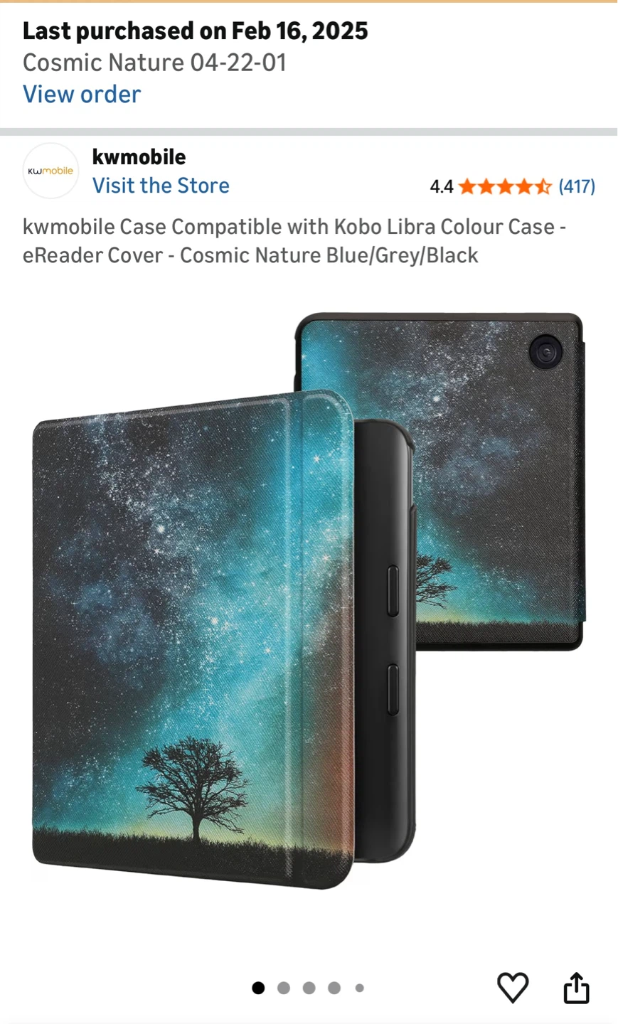 Kobo Libra Colour Case - Cosmic Nature Blue/Grey/Black