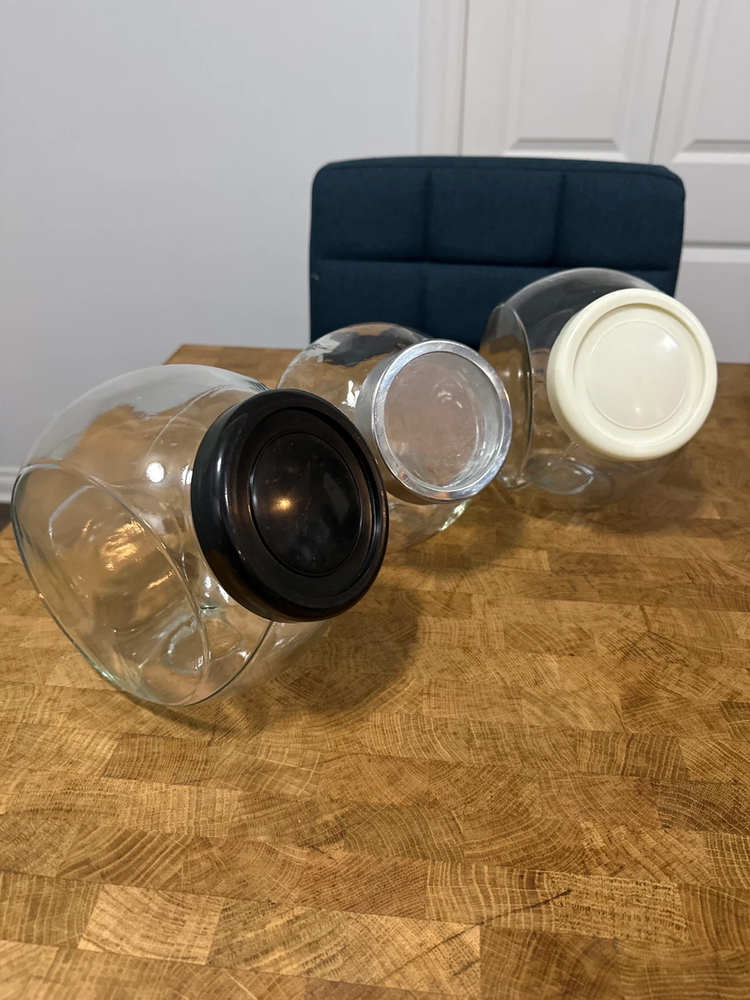 Set of 3 Glass Storage Jars