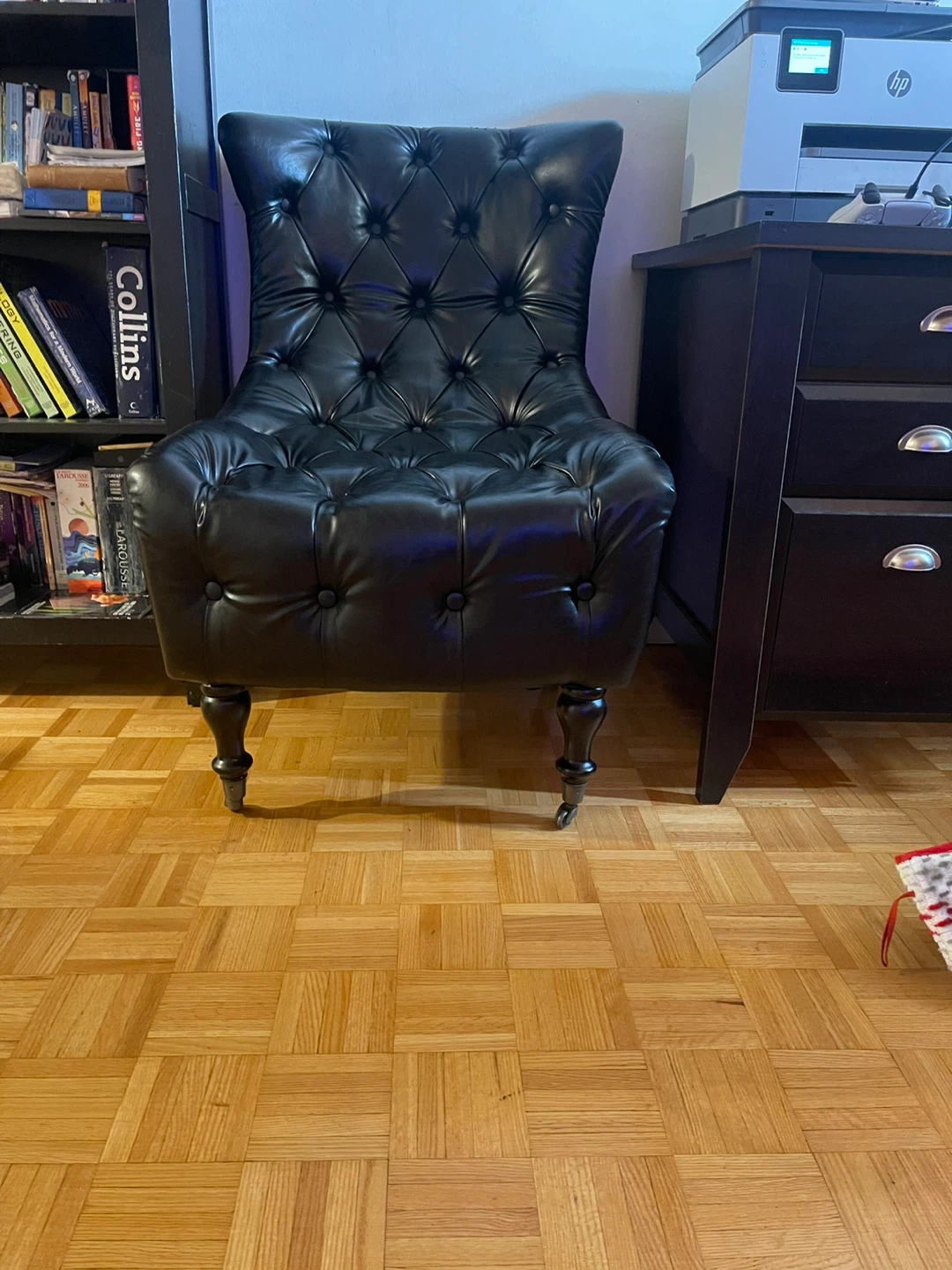 Black Tufted Accent Chair