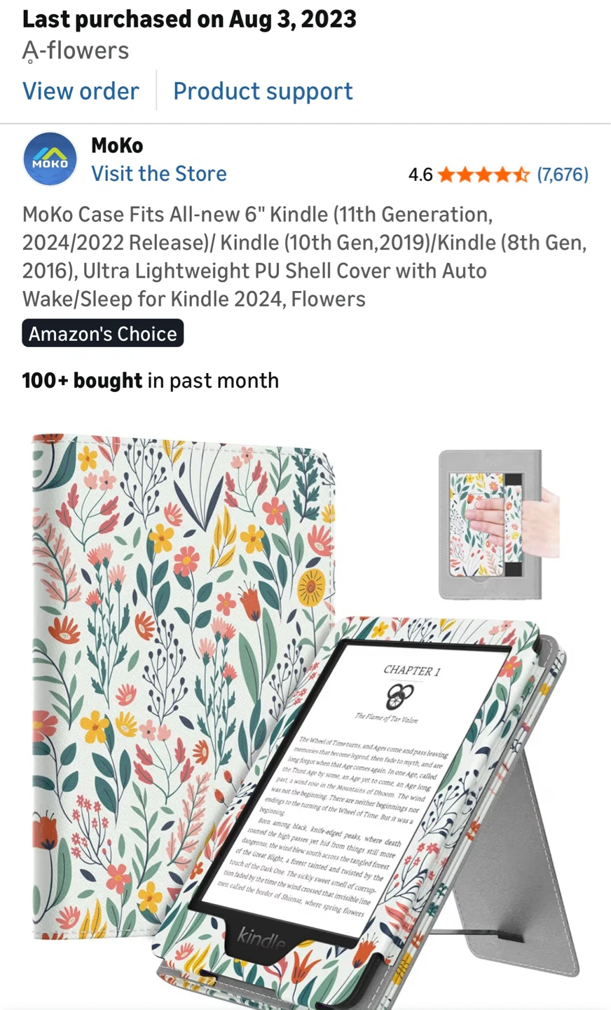 Case for Kindle 11th Gen (2022) / Kindle 10th Gen (2019)