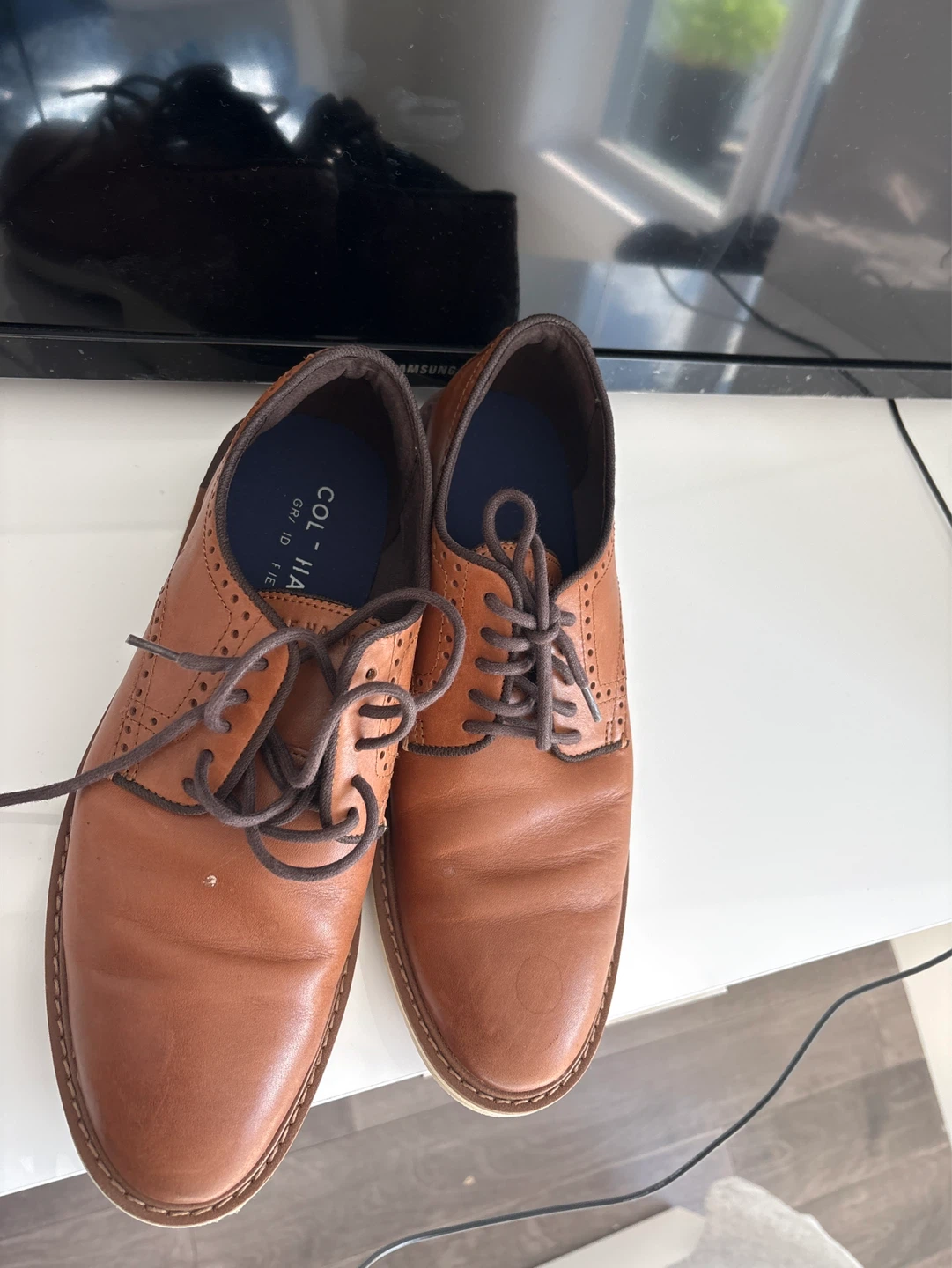 Cole Haan Men's Brown Leather Oxford Shoes Size 8M