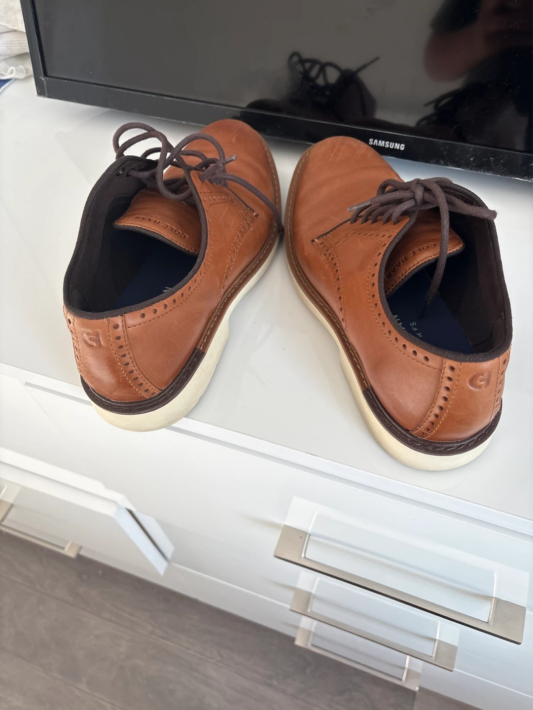 Cole Haan Men's Brown Leather Oxford Shoes Size 8M - photo 2