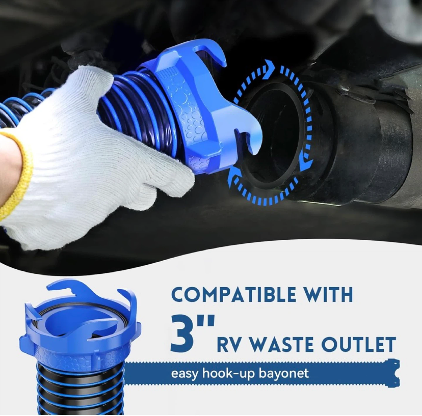 New DUMPMAN RV Sewer Hose Kit 15 FT - photo 3