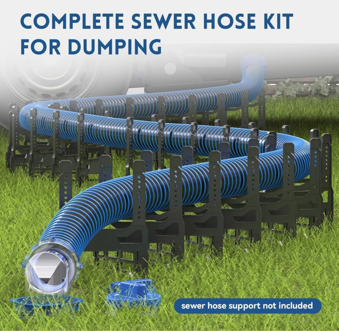 New DUMPMAN RV Sewer Hose Kit 15 FT - photo 2