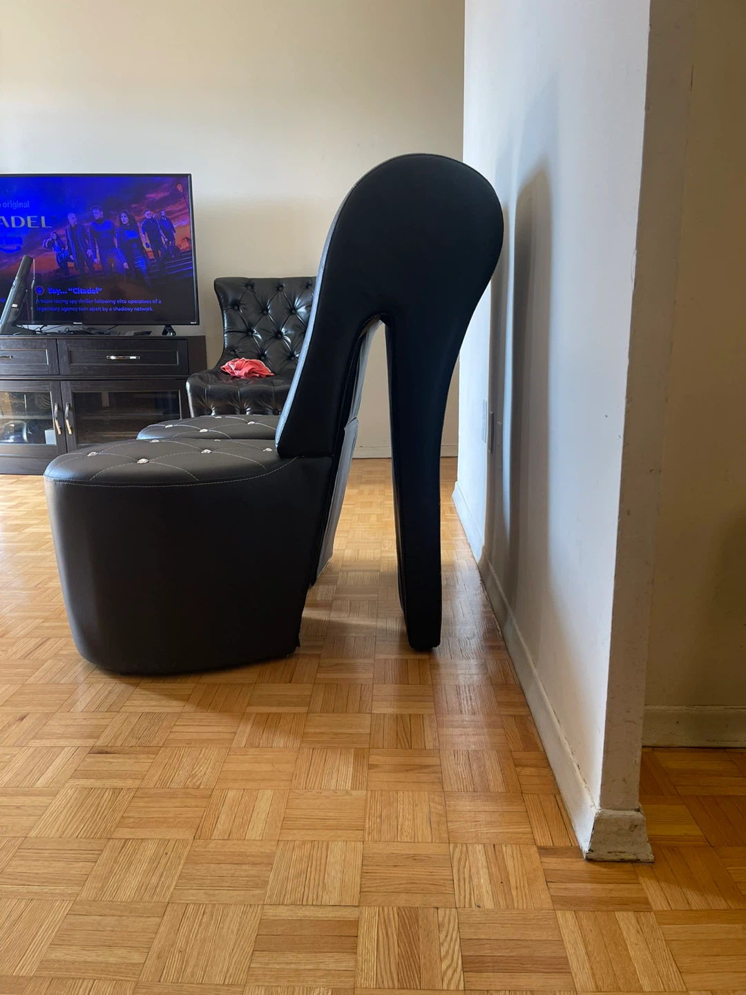 Black Stiletto High Heel Chair Set - photo 3