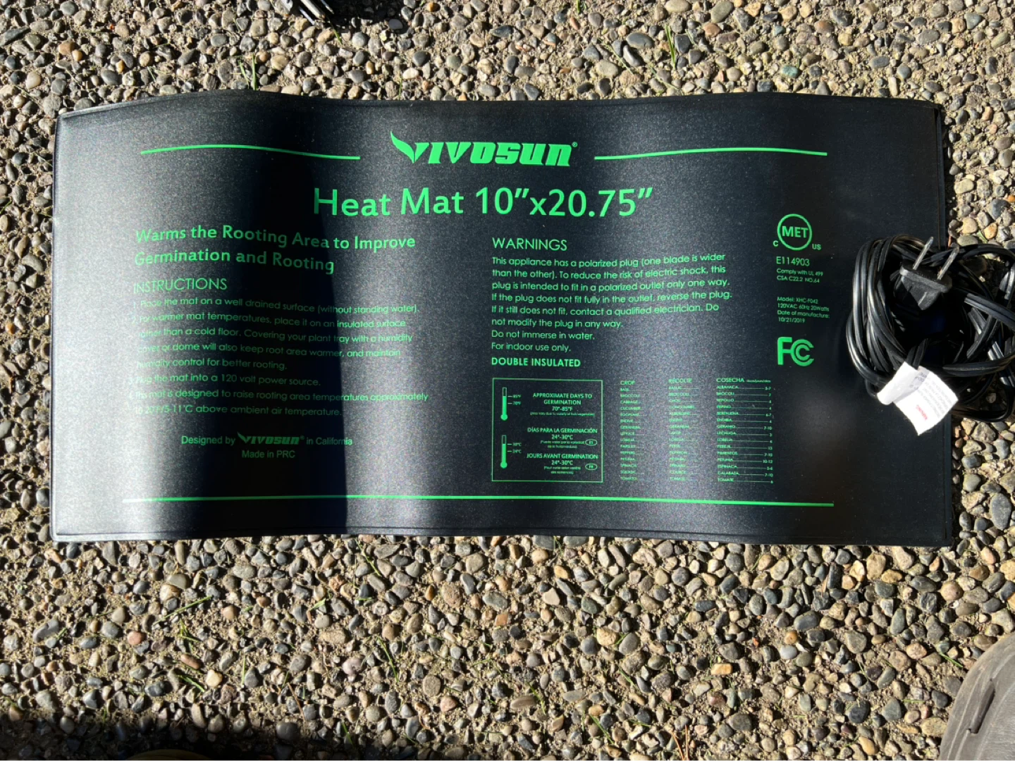 VIVOSUN Heat Mat 10"x20.75" - photo 3