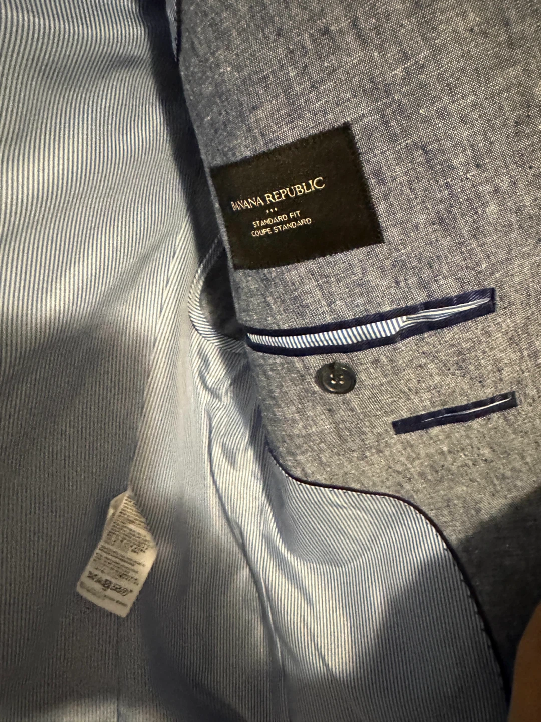 Banana Republic 40R/40 Regular Blue Linen Blend Blazer - photo 2