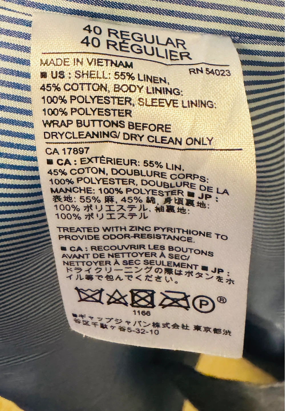 Banana Republic 40R/40 Regular Blue Linen Blend Blazer - photo 3