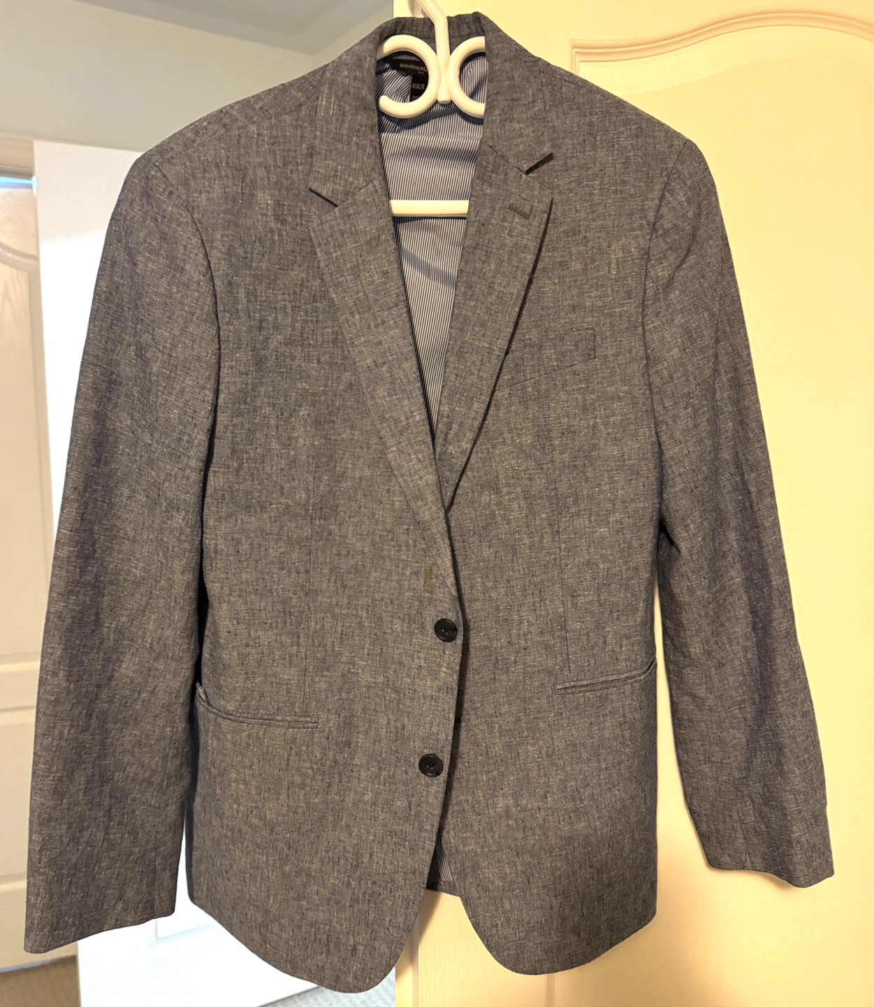 Banana Republic 40R/40 Regular Blue Linen Blend Blazer
