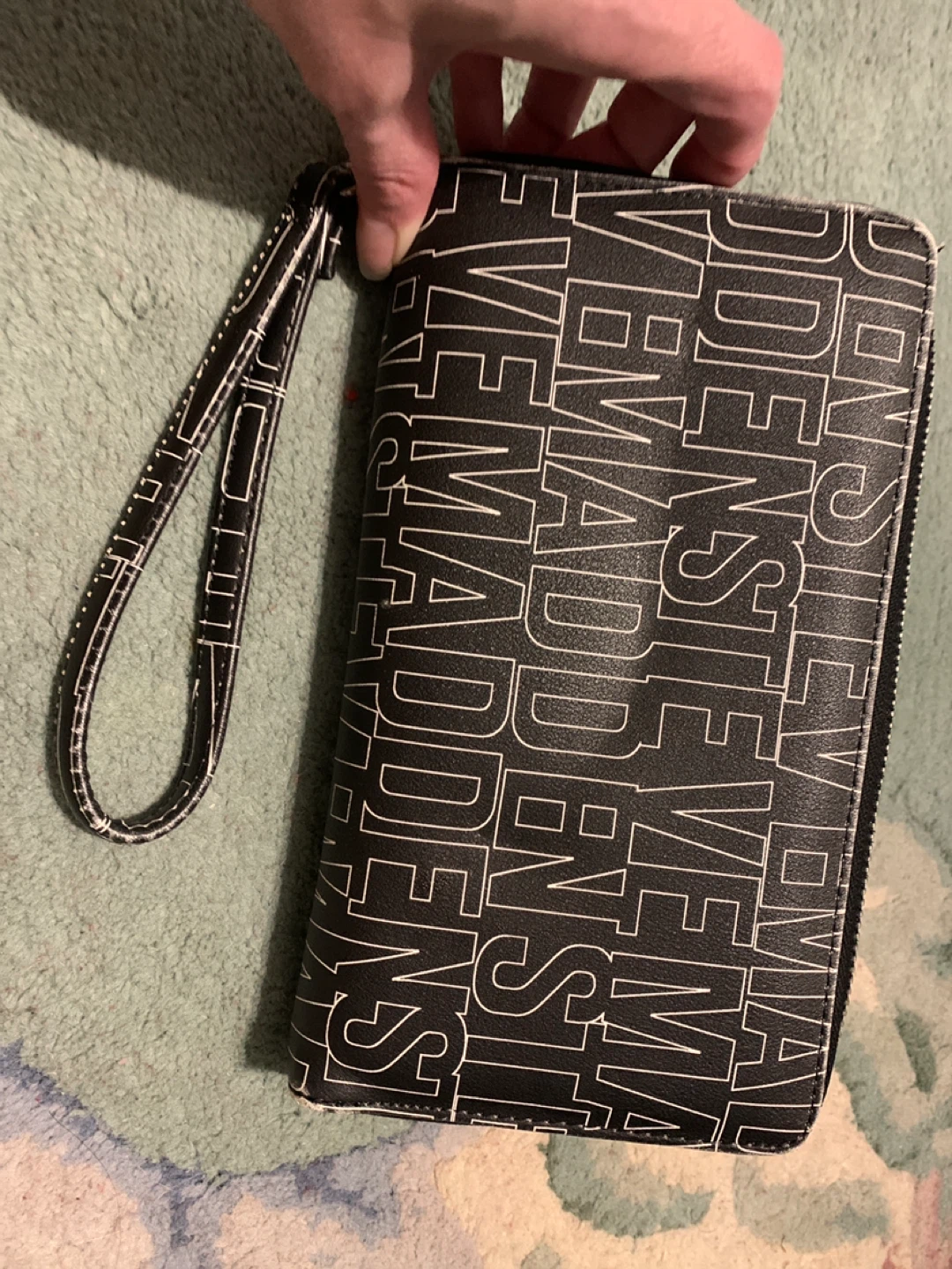 Steve Madden Black All-Over Logo Wristlet Wallet - photo 3