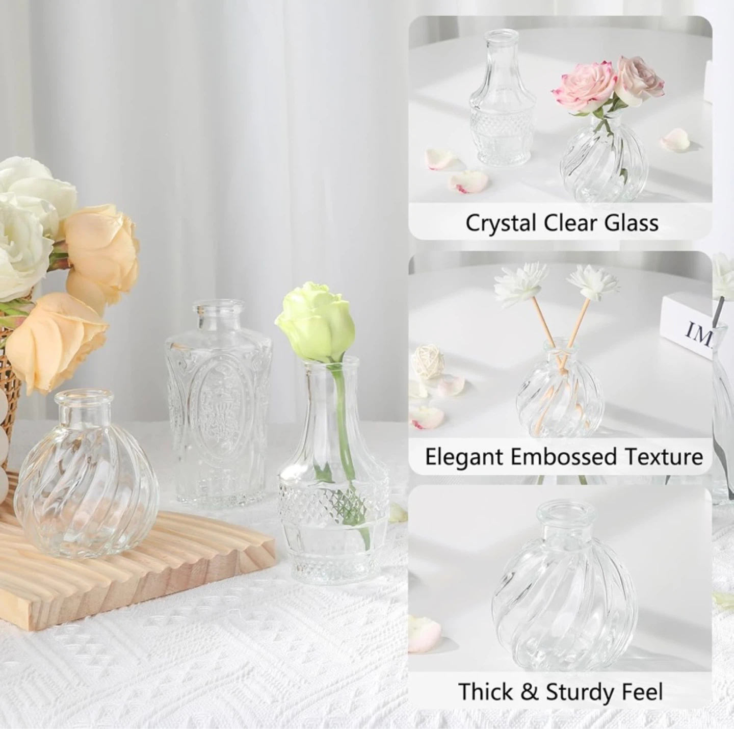 New Clear Mini Bud Vases Set of 12 - photo 4