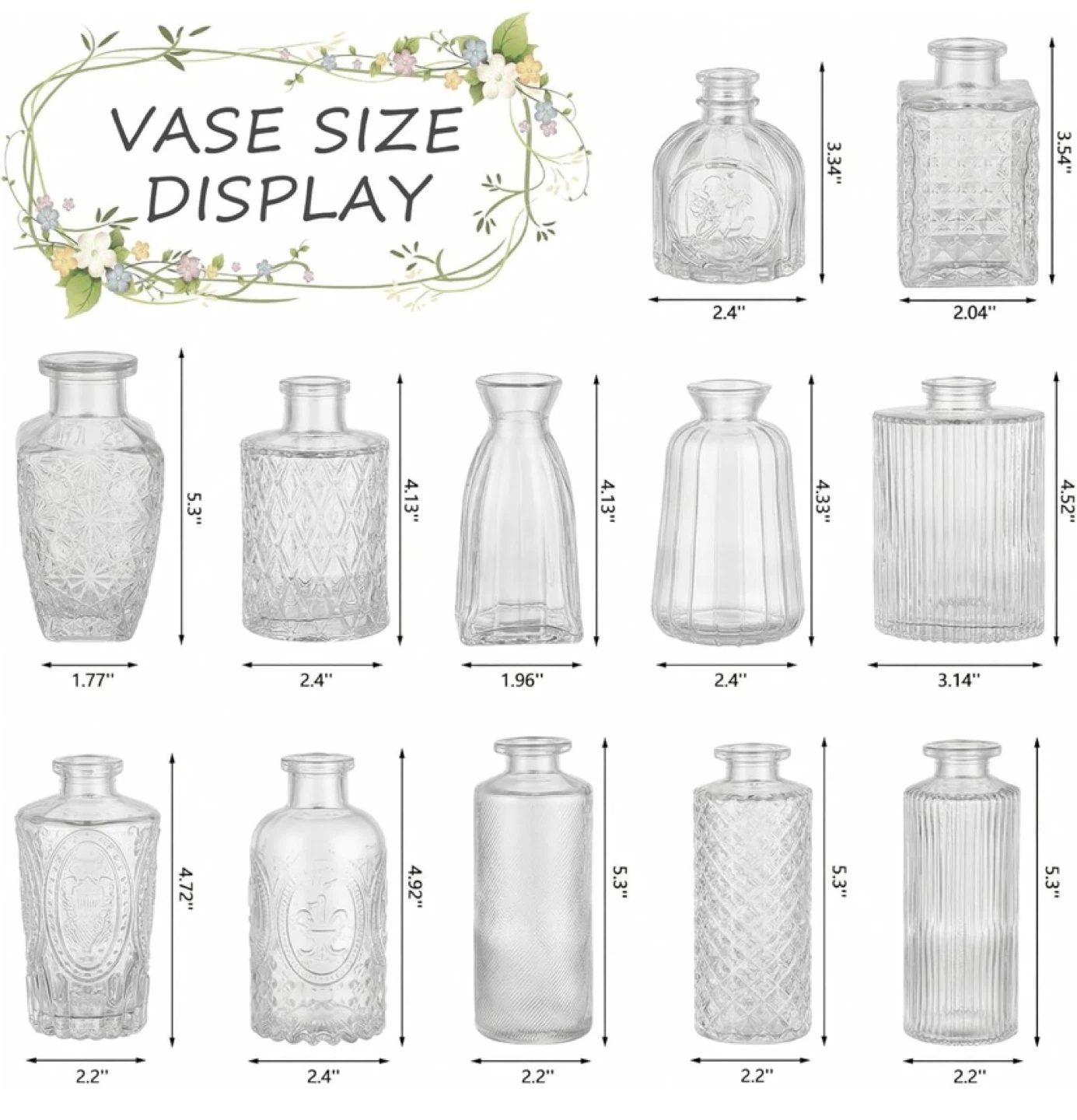 New Clear Mini Bud Vases Set of 12 - photo 2