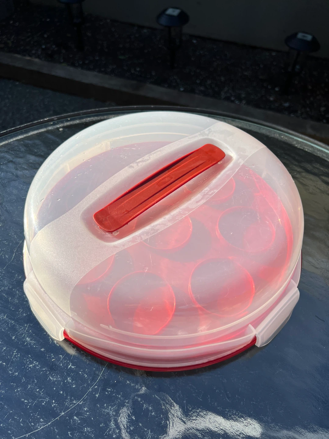 Round Cake Carrier with Red Insert - photo 3