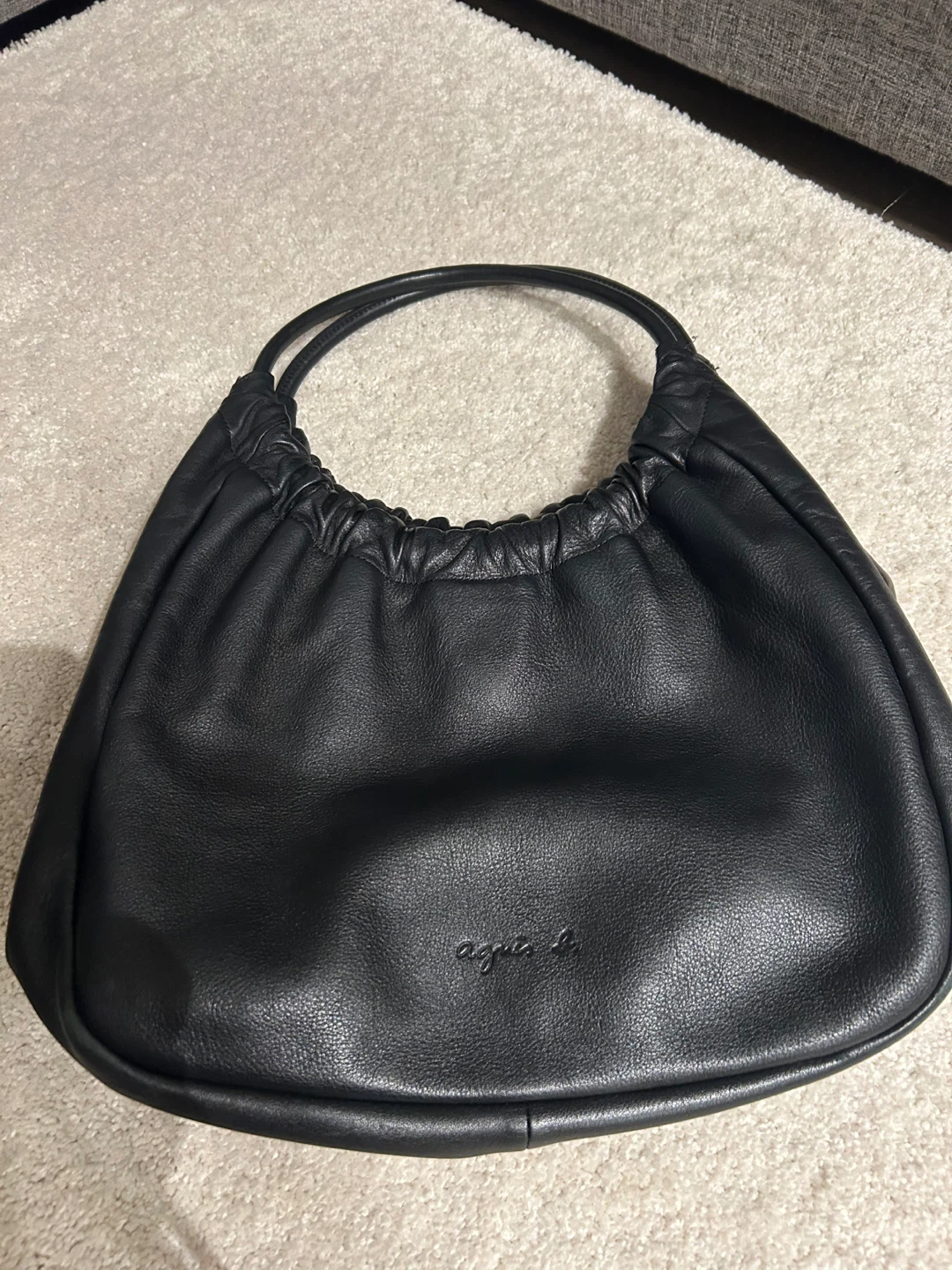 Agnès b. Sheep skin Leather Bag