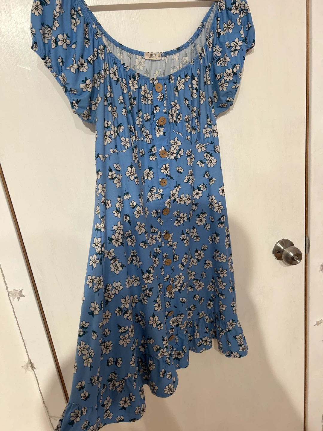 Blue flowery dress