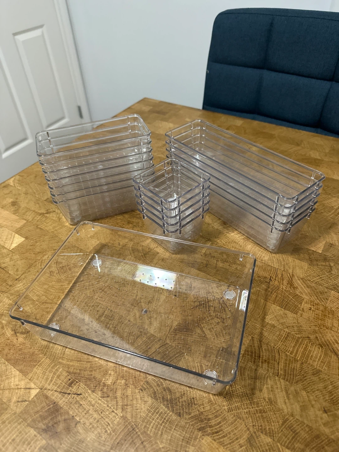 Clear Plastic Drawer Organizers (Set of 18)