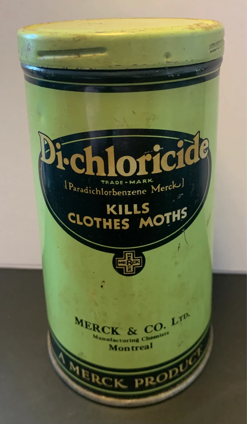 Dichloricide Clothes Moth Killer Empty Tin