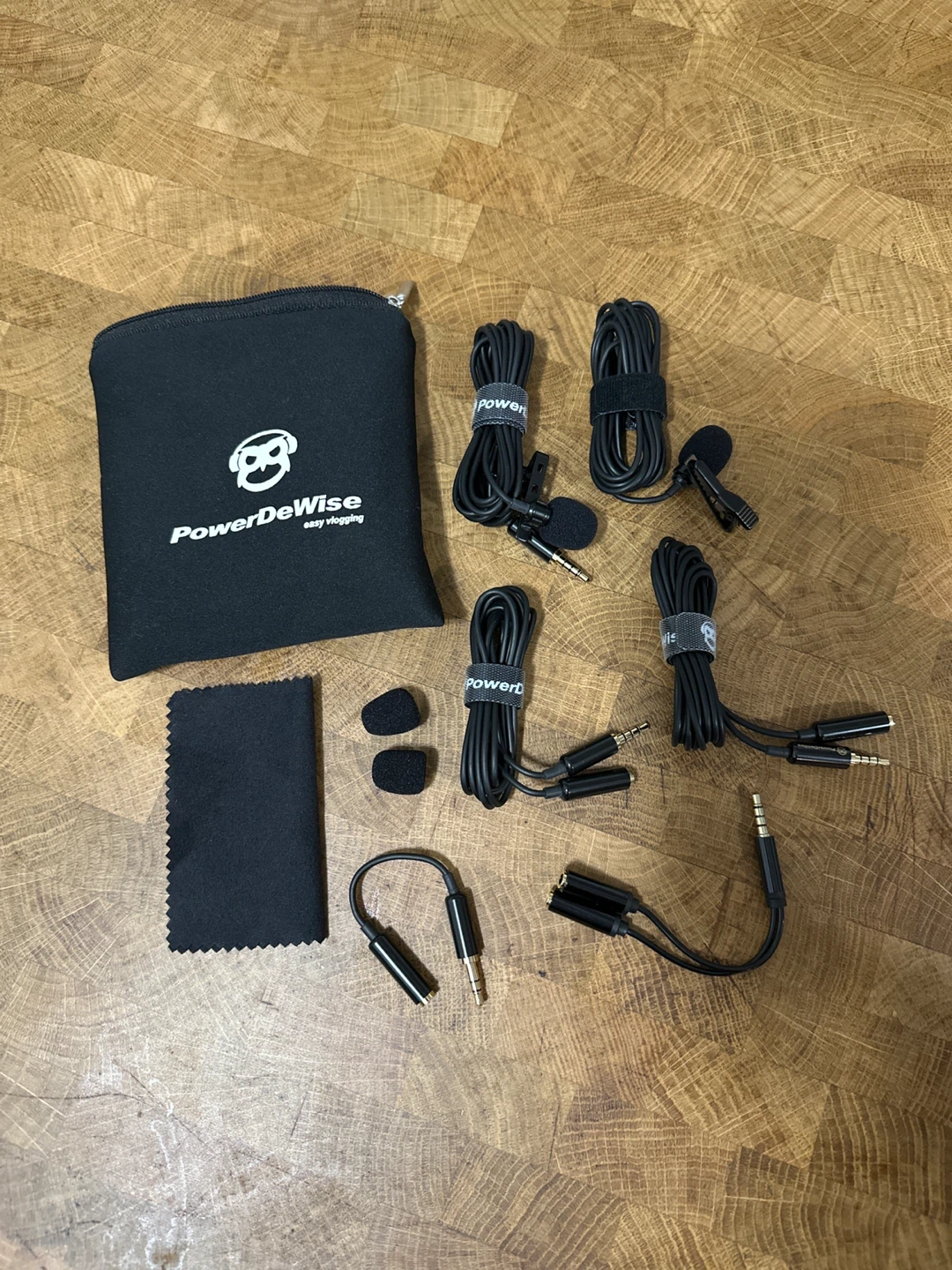 PowerDeWise Lavalier Microphone Kit with Carrying Case