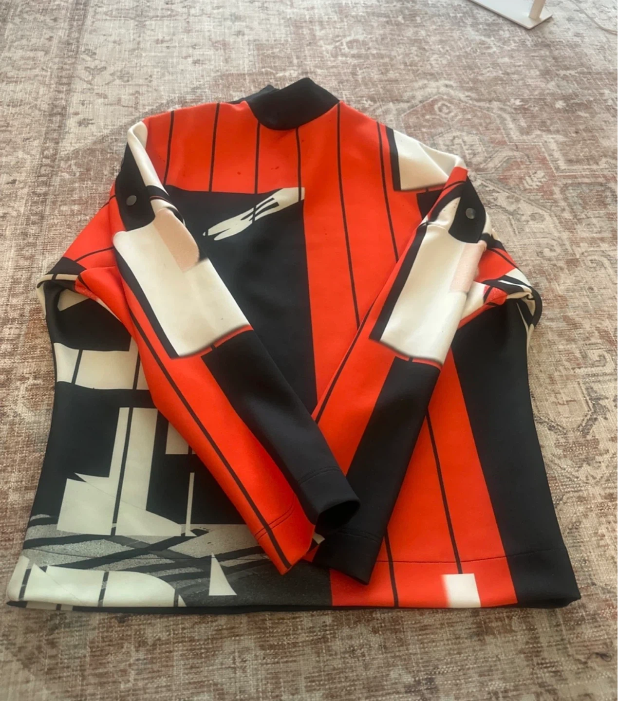 Abstract Print Long Sleeve Top