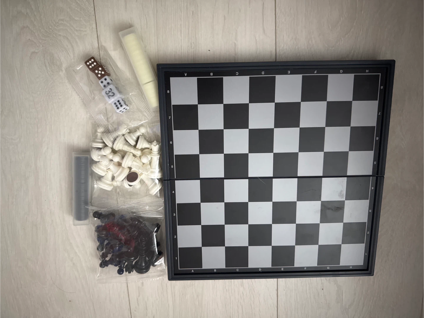 3-in-1 Travel Game Set: Chess, Checkers, Backgammon