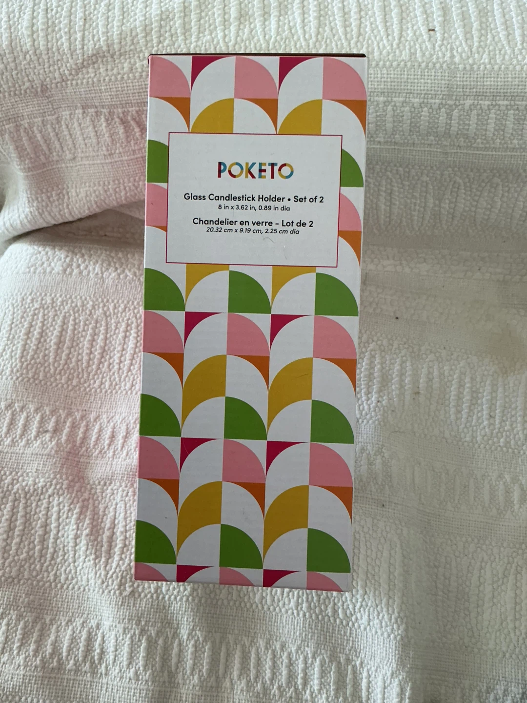 Poketo Green Glass Candlestick Holders (Set of 2) BNIB - photo 3