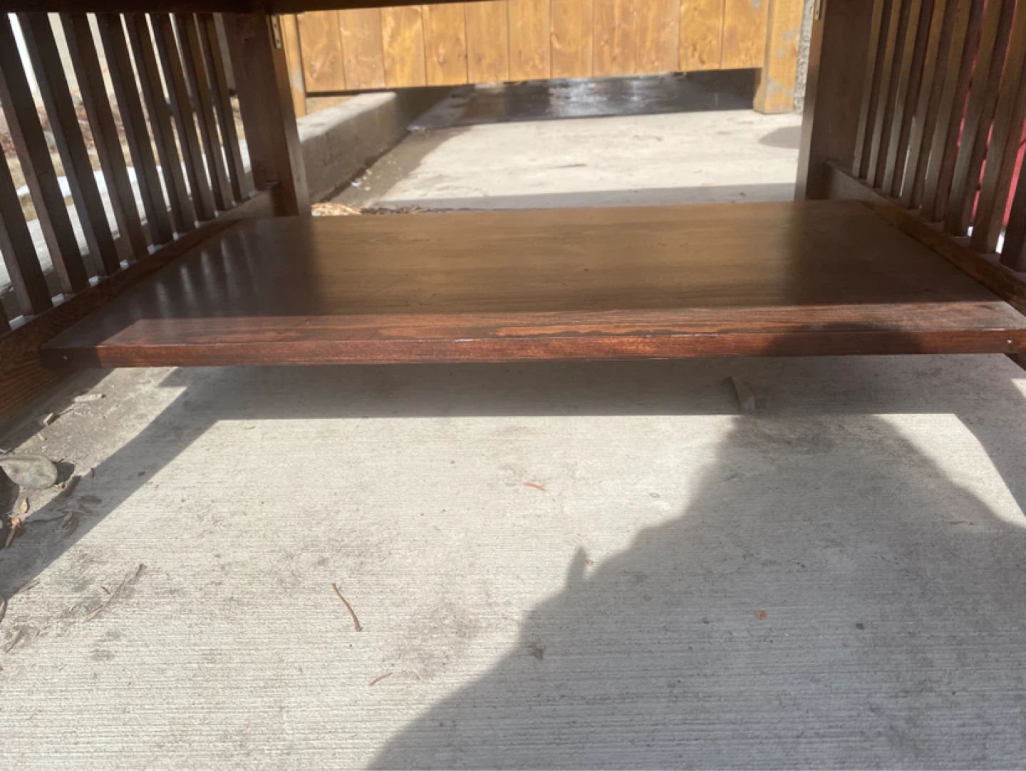 Dark Wood Coffee Table with real  Marble Inlay - photo 3