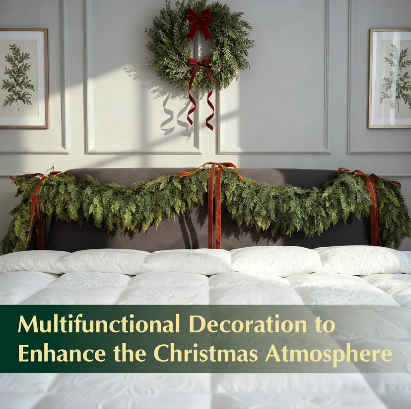New Cedar Real Touch Garland with Lights, 6Ft - photo 5