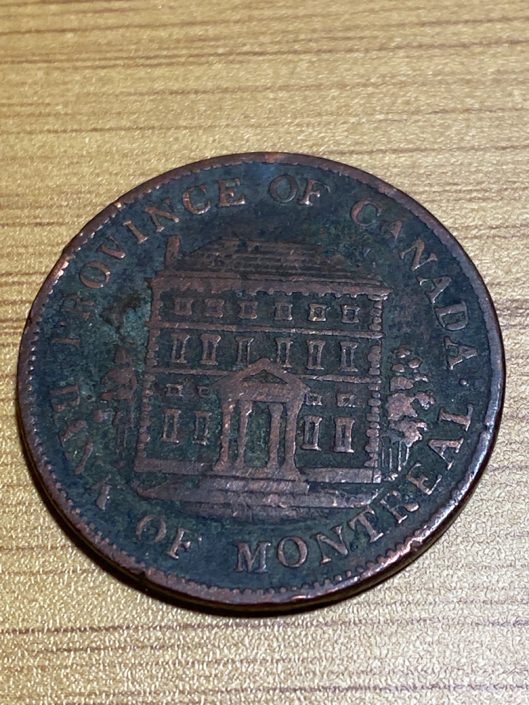 Province of Canada Bank of Montreal 1844 Penny Coin - photo 2