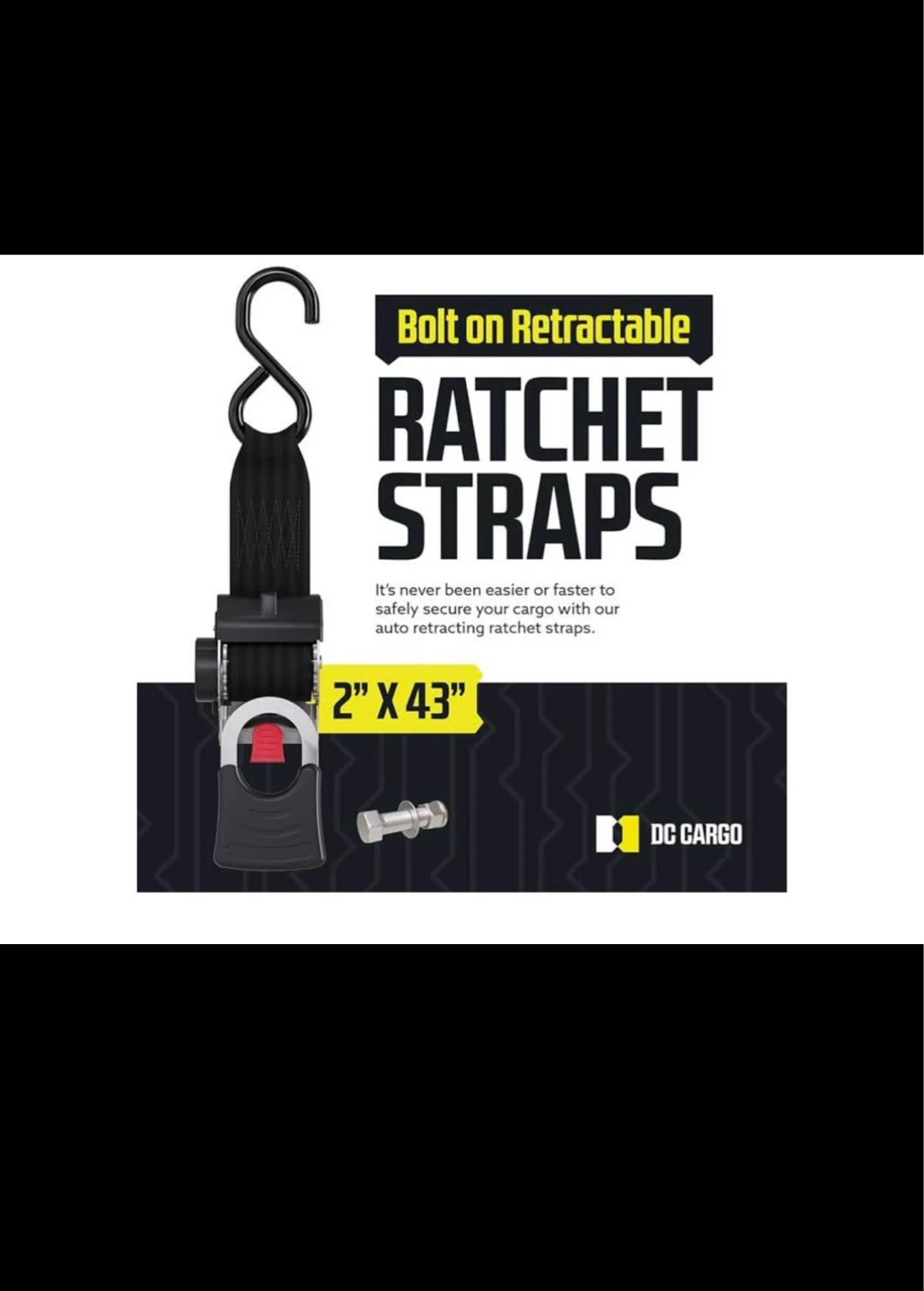 DC Cargo Ratchet Straps (2 Pack)