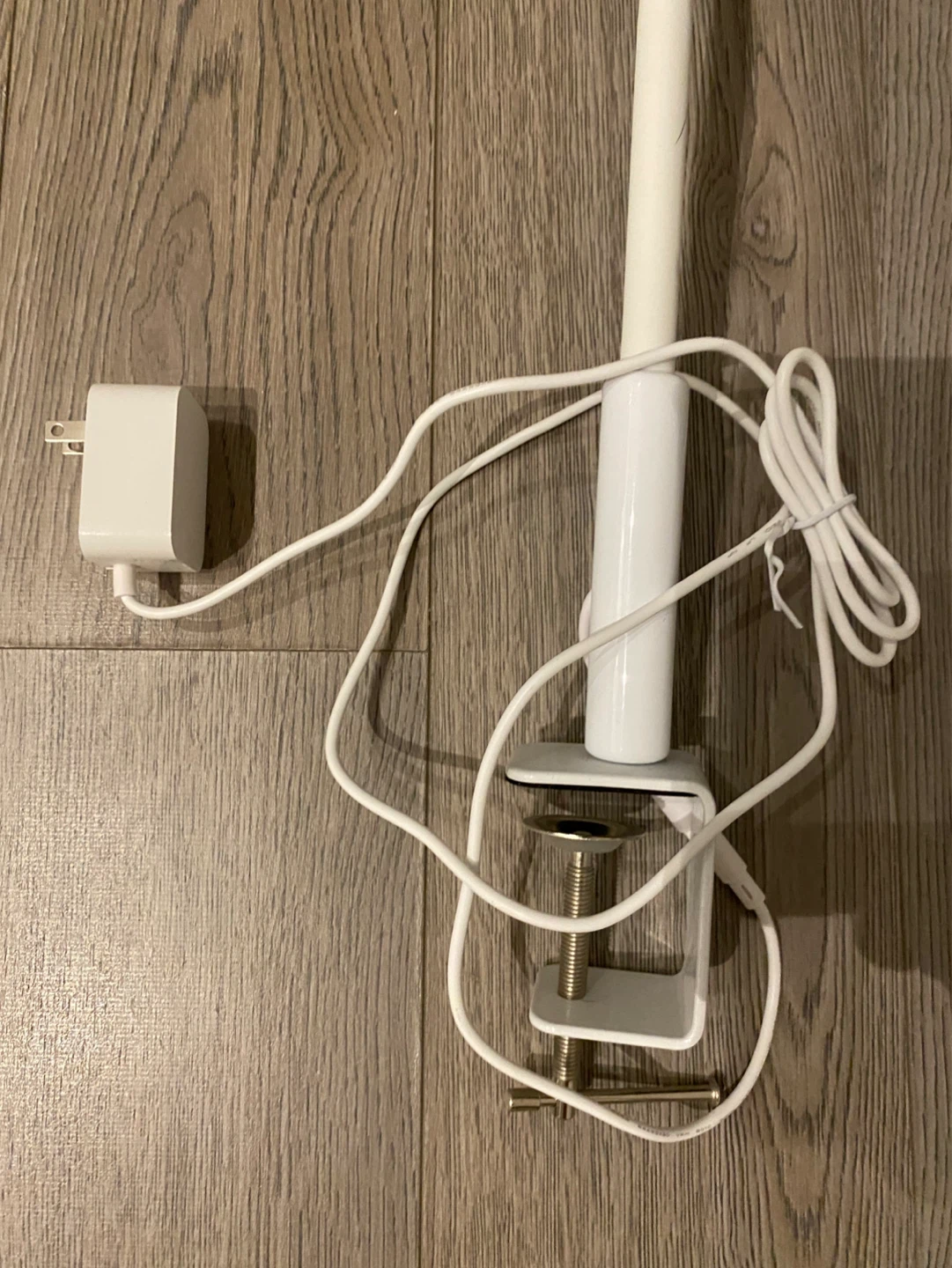 White Desk Lamp with Clamp Mount - photo 2