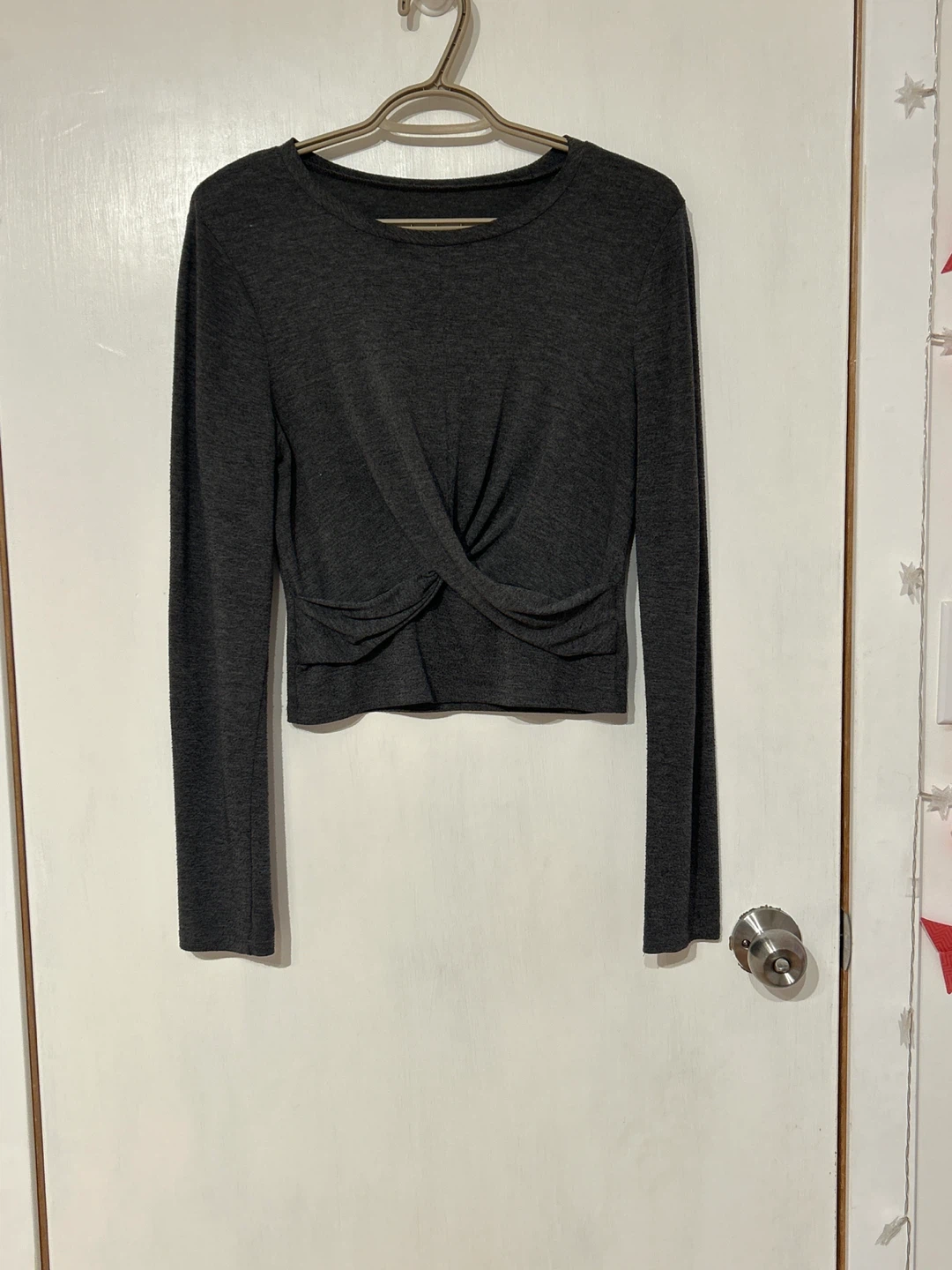 Grey crisscross shirt