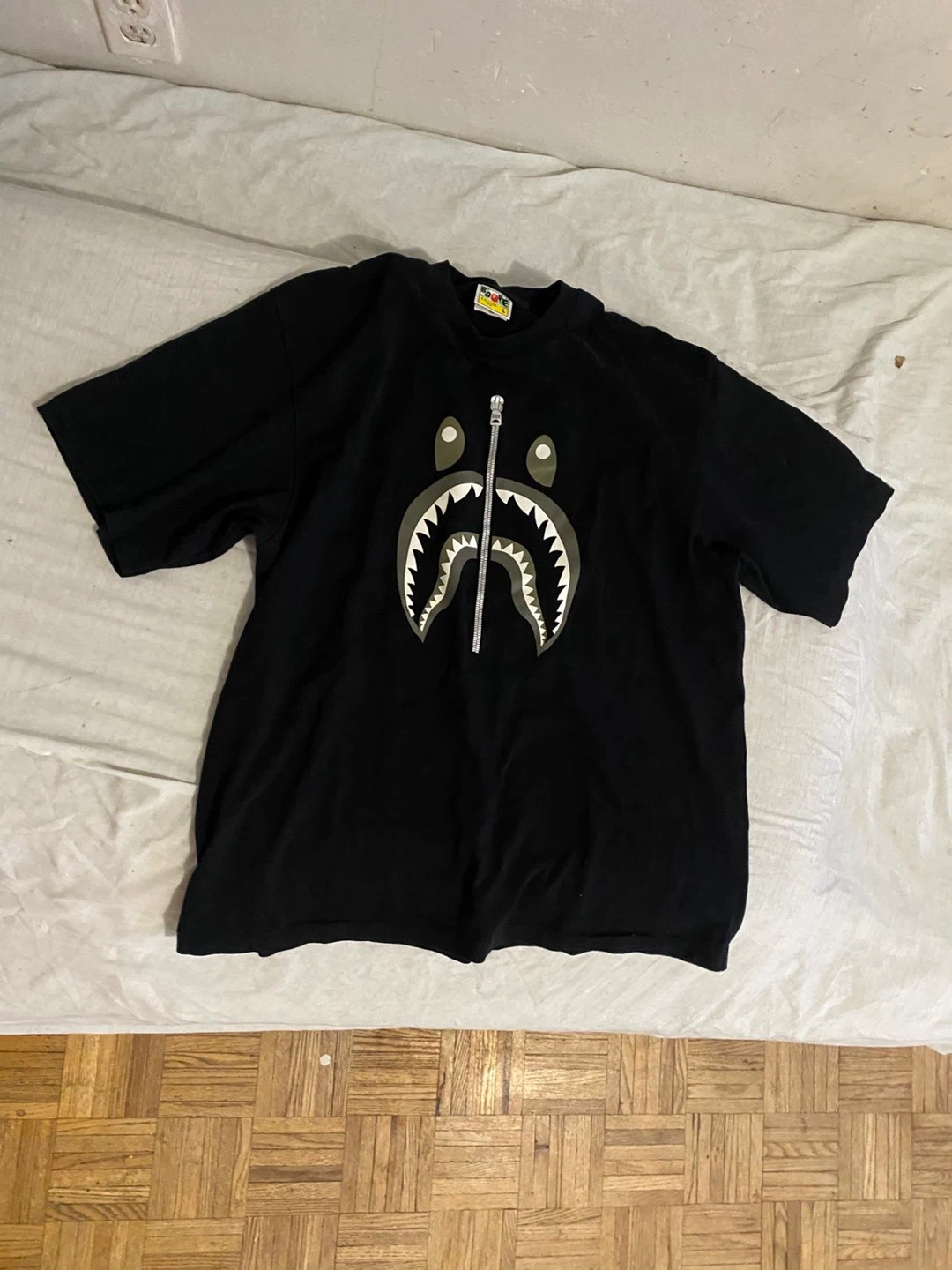 BAPE x KAWS Camo Shark Tee