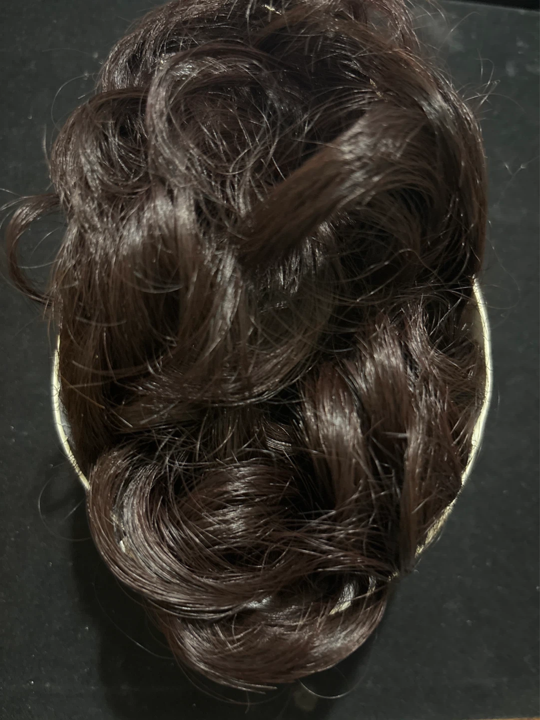 Brown Curly Claw Clip Hair Bun Extension - photo 3