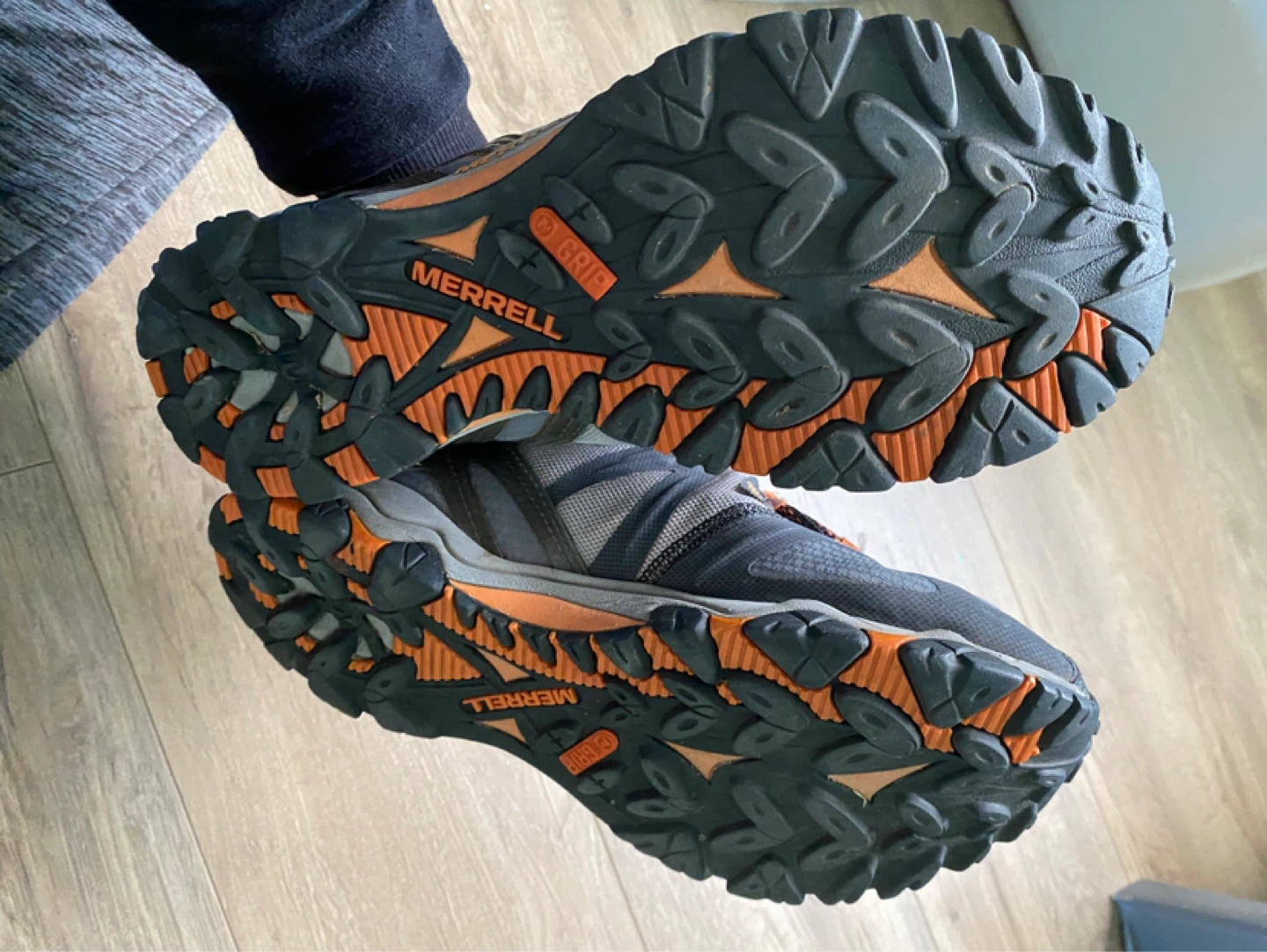 Merrell Men's Dark Grey/Orange Hiking Shoes Size 8 - photo 3