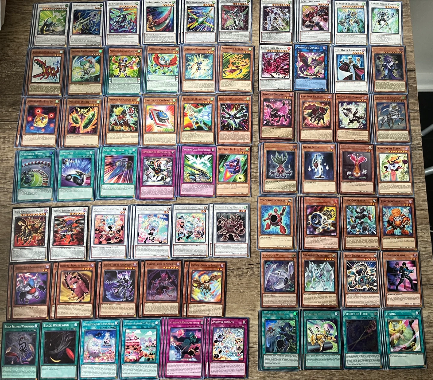 Yugioh - Yummy, Stardust/Synchron, Blackwing, Speedroid Cards