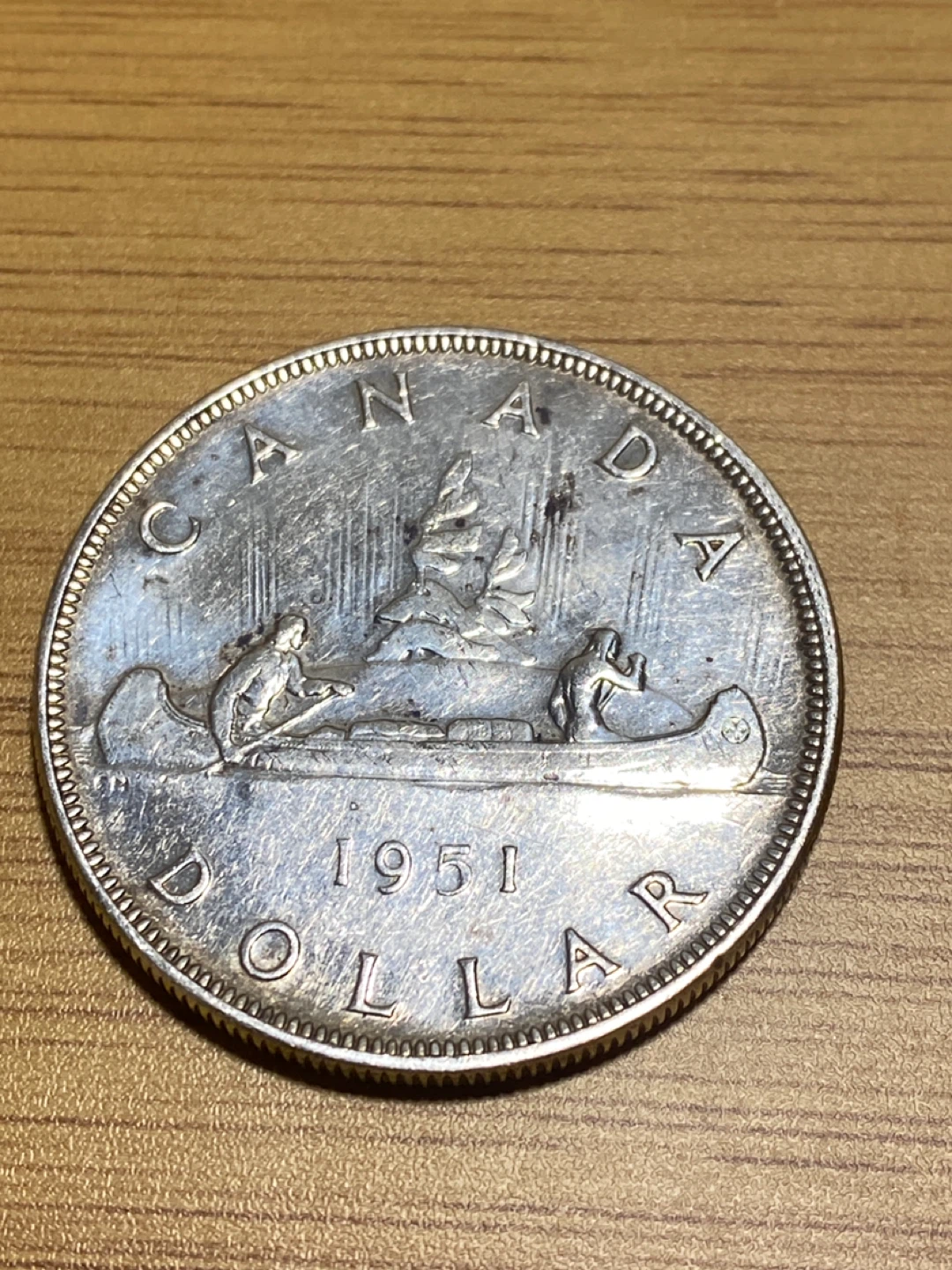 1951 Canada Silver Dollar Coin