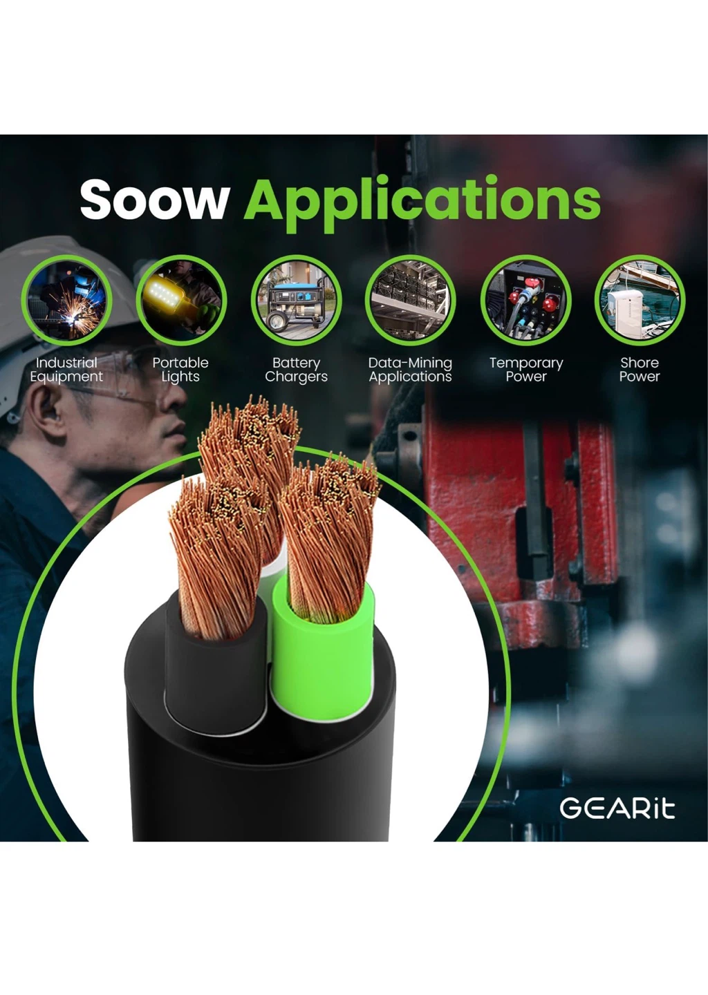 GEARit SOOW 16-3 AWG 100 FT Electrical Cable - photo 5