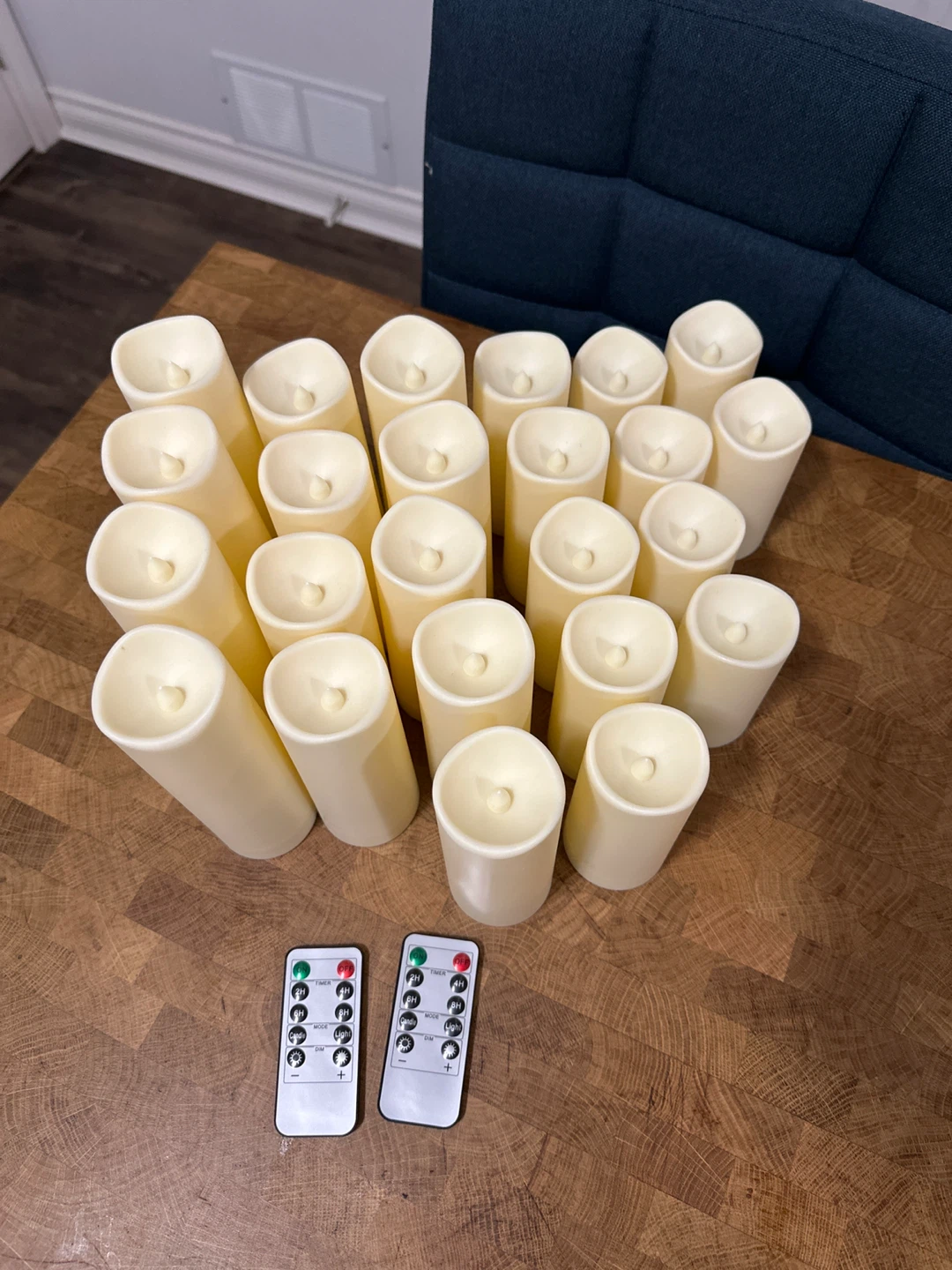 Set of 24 LED Flameless Candles with Remotes