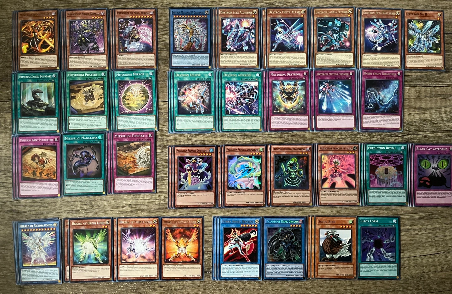 Yugioh - Drytron, Mitsurugi, Predicition Princess Cards