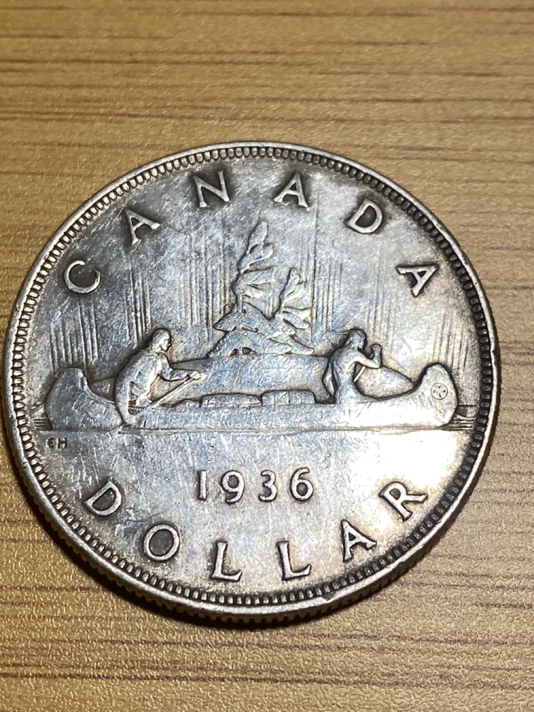1936 Canada Silver Dollar Coin - photo 2