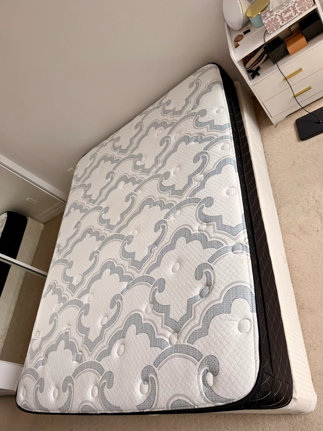 10” Pocket Coil Euro Firm Queen Size Mattress with box spring