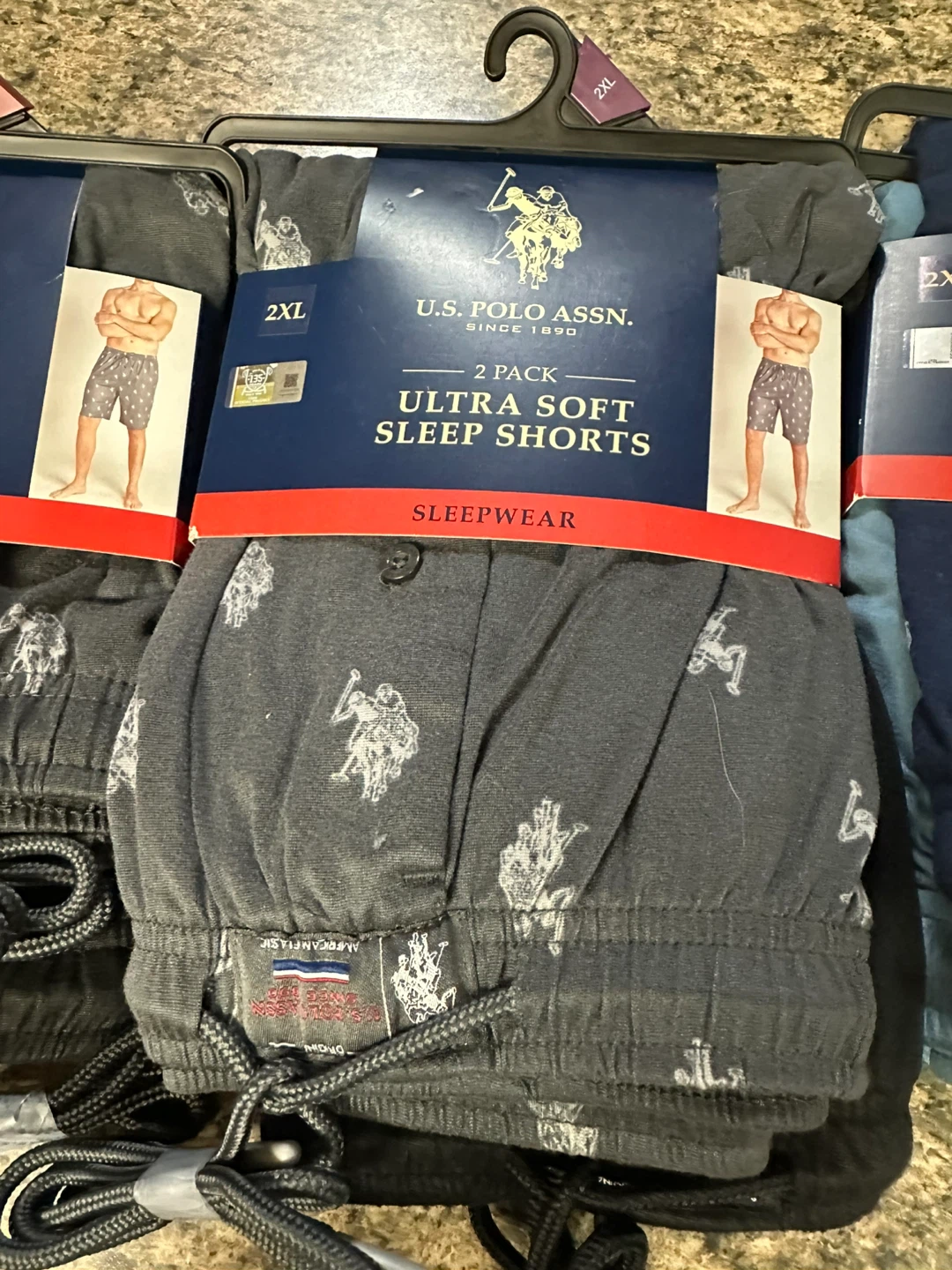 2 Pack U.S. Polo Assn. Ultra Soft Sleep Shorts - photo 2